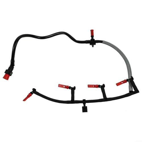 Fuel Injector Leak-Off Return Pipe BB3Q9K022BH for Ford for RANGER 3.2 TDCI 2011 & for MAZDA BT-50 Pickup, Stops Diesel Fuel Leak & Smell, Black Plastic Replacement, Restores Rail Pressure