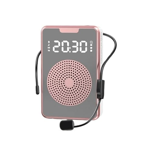 Mini altavoz de audio inalámbrico estéreo y amplificador de voz portátil con micrófono