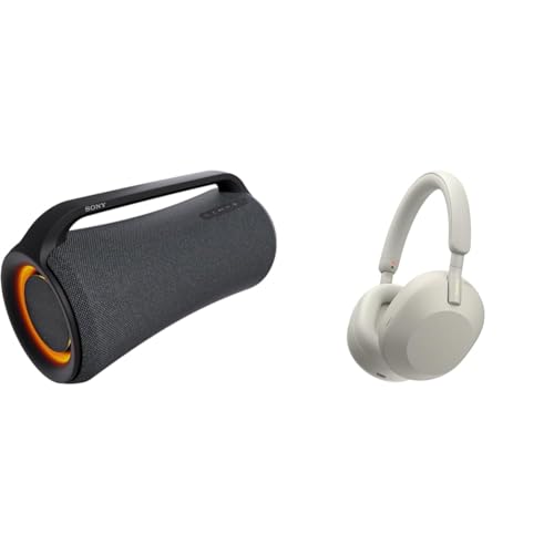 Sony SRS-XG500 X-Series Wireless Portable Bluetooth Boombox Party-Speaker & WH-1000XM5 The Best Wireless Noise Canceling Headphones with Auto Noise Canceling Optimizer