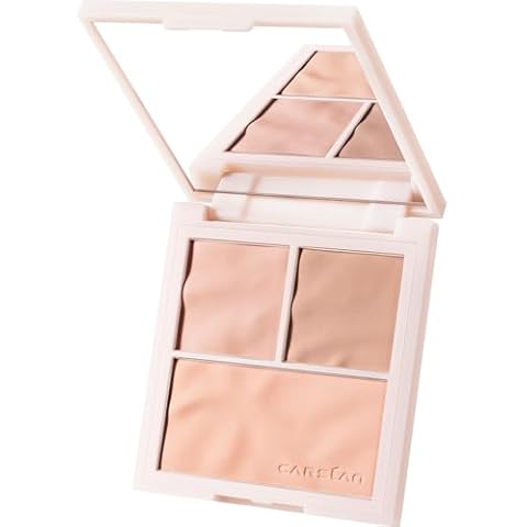 CARSLAN 3 Colors Blush Palette For Cheek Makeup, Matte Blush Powder Blendable Face Blush,12H Longlasting, Lightweight, Smooth Pink Blush, Sunset Orange, 0.37Oz Cover