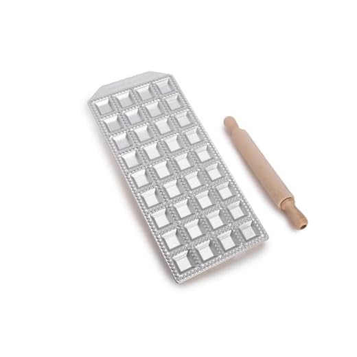 Imperia Raviolamp Linea Classico Ravioliform (44 ravioli), Made in Italy, accessoires voor pastamachine, keukenaccessoires van aluminium voor verse pasta met deegroller