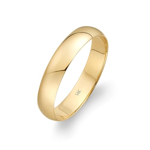 Image of Oxford Ivy 14K /10K Solid Gold 4mm Wedding Band Rings for Women and Men