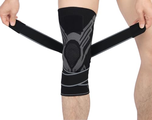 Genouillère sport noir L pour homme et femme avec manches réglables