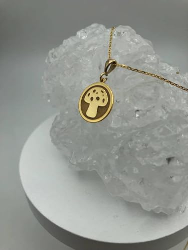 Collier champignon LKBEADS en argent 925 et finition dorée - 3