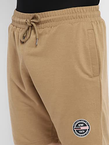 Image of Alan Jones Clothing Men's Casual Bermuda Shorts | French Terry | Placement Print | Regular Fit | Side Pockets | Drawstring Waist | Lounge & Summer Wear