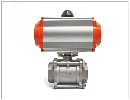 Válvula de bola neumática para automatizar el control de fluidos en tuberías de 1-1/4" 3