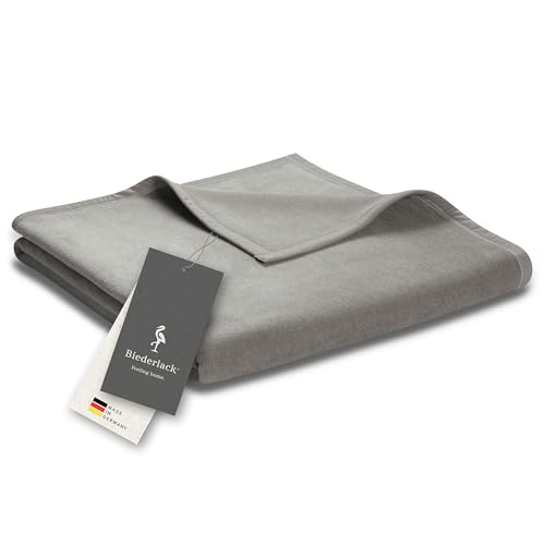 biederlack® flauschig-weiche Kuscheldecke aus Baumwolle und...
