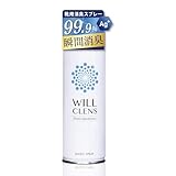 [ＷＩＬＬ　ＣＬＥＮＳ] シューズスプレー 180ml 靴 消臭 スプレー 99.9% 徹底消臭 靴クリーナー 消臭・除菌・除湿の トリプルケアで 靴のニオイ 悩みに終止符 (1本, ホワイト)
