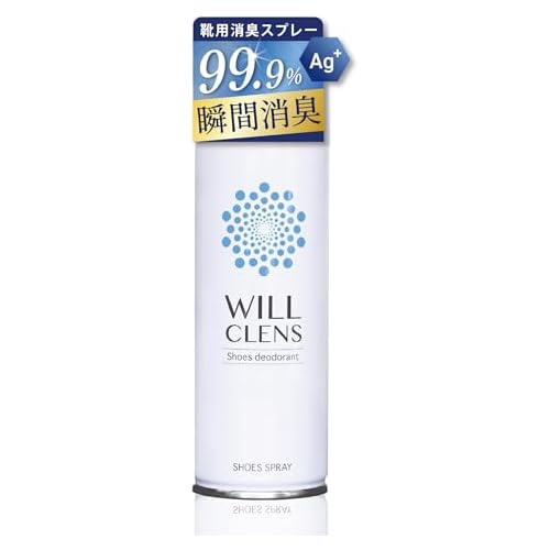 [ＷＩＬＬ　ＣＬＥＮＳ] シューズスプレー 180ml 靴 消臭スプレー 99.9% 徹底消臭 靴クリーナー 消臭・除菌・除湿の トリプルケアで 靴のニオイ 悩みに終止符 (1本, ホワイト)