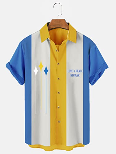 Chemise hawaïenne à rayures bleues mode décontractée plage