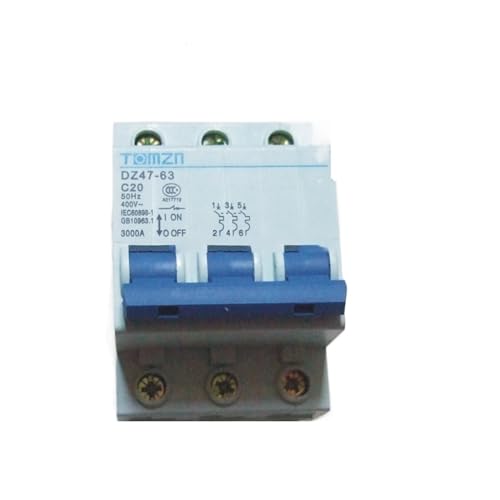 Disyuntor Tipo C 3P 20A para instalaciones trifásicas de 400V en cuadros eléctricos 2