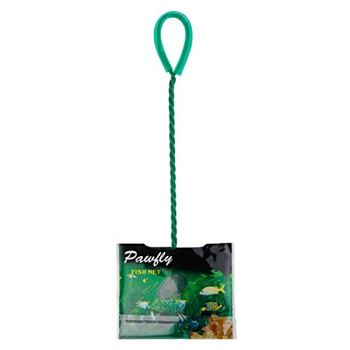 Pawfly 4 Inch Aquarium Net Fine Mesh Small Fish Catch Nets with Plastic Handle - Green - Image 3