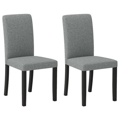 GIANTEX Upholstered Dining Chairs Set of 2, Mid-Century