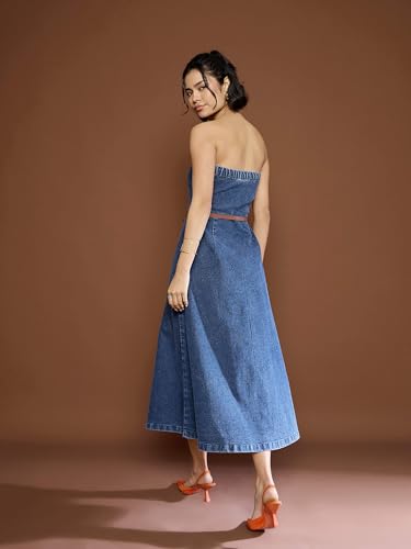 SASSAFRAS blue denim dress – image 5