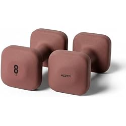 WeGym SafeGrip Square Dumbbells with Anti Slip Handles, Aesthetic Free Weights for Home Workouts, Stable Design Prevents Rolling during Floor Exercises
