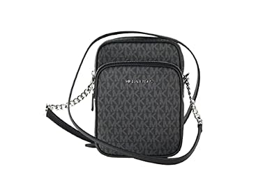 Michael Kors Jet Set Travel - Borsetta a tracolla con logo di dimensioni medie, nero, Medium