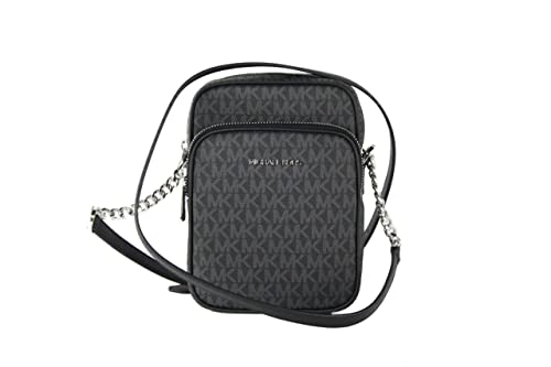 Michael Kors Bolsa tiracolo com logotipo médio Jet Set Travel, Preto, Medium