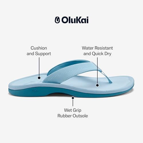 Image of OLUKAI Ohana Women's Sandals, Water Resistant Flip Flops with Arch Support, Lightweight Comfort for Beach & Travel, Enhanced Traction for Wet Surfaces