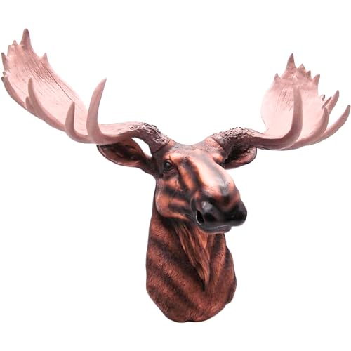Wowser Woodland Moose Head Wall Mount – 13” Rustic Cabin