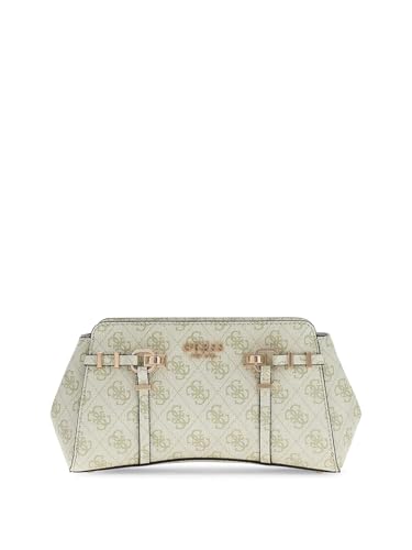 Sac à épaule GUESS Leona bandoulière kaki imprimé logo discret pour femme