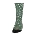 susiyo Winter Reindeer Dark Green Hiking Socks Boy Girls - Cushioned Crew Socks for Kids Soft, Breathable & Seamless Toe for All-Day Comfort
