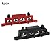 250A DC Busbar Distribution Block 12V-48V for Caravan, Solar Panel, Marine Systems, Nickel Plated Brass with M8 Terminal Bolts (2 Pack)
