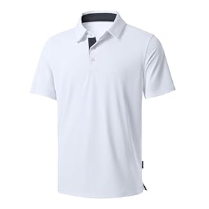 Men’s Golf Shirts Dry Fit Moisture Wicking Performance Short Sleeve Collared Polo Shirts for Casual Athletic Business