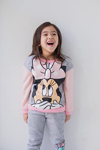 Image of Disney Minnie Mouse Girls' 2-Piece Fleece Sweatshirt and Pants Set for Baby & Kids