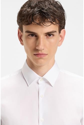 Hugo Para Hombre. 50484023 Camisa Kenno Blanco (40), Casual, AlgodóN, Manga Larga - 5