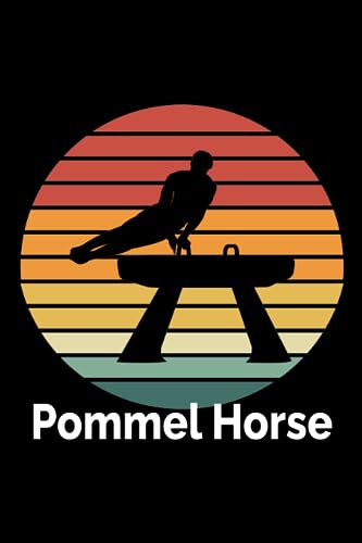 Pommel Horse: Retro Gymnast Gymnastics Blank Lined Journal Notebook Diary