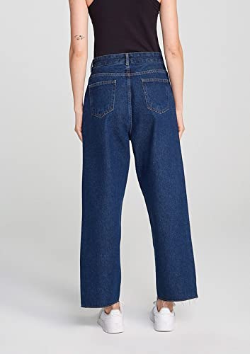 Calça Jeans Feminina Cintura Alta Reta