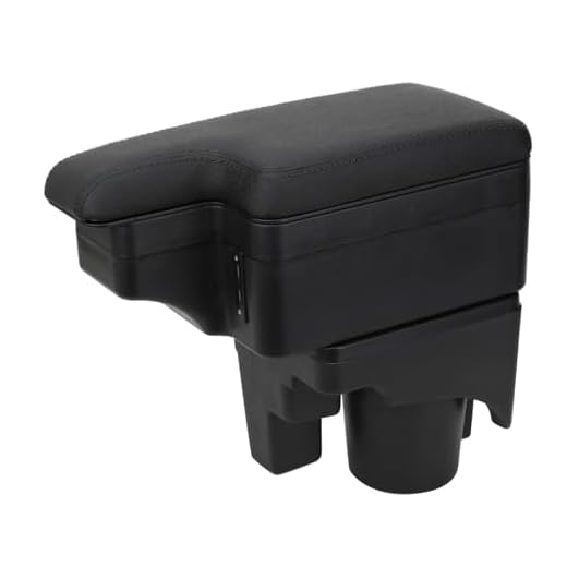 YJYWZH Auto Mittelarmlehne Kompatibel mit VW Golf 6 Mk6 2008-2013 Armlehne MittelkonsoleJetta Mk5 2006-2011, 5 USB-Anschlüsse, Großes Doppeltes Staufach, Komfort-Polster, Nachrüst Armlehne Mit Halter