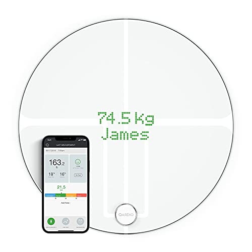 QardioBase2 WiFi Smart Scale and Body Analyzer: monitor weight, BMI and body composition, easily store, track and share data. Free app for iOS, Android, Kindle. Works with Apple Health. #1