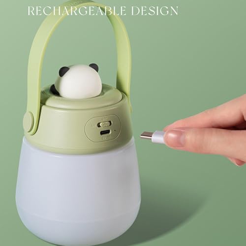 Lámpara de escritorio LED con reloj y luz nocturna portátil recargable por USB 5