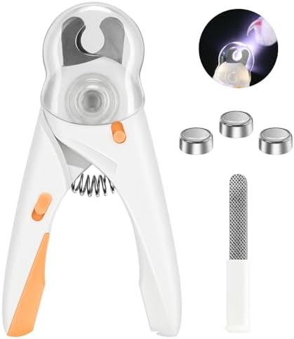 Alyvisun Cortauñas Perro, Cortauñas Gato con Iluminación LED, Pro...