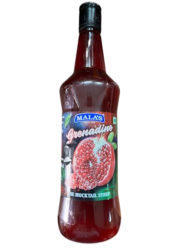 Image of Mala's Fruit Mocktail Syrup Grenadine Cordial 750ML Bottle | Mixer for Shakes, Cocktails, Drinks, Sharbat, Sorbets, Juices, Beverages