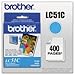 (6 Pack Value Bundle) BRTLC51C LC51C Innobella Ink, 400 Page-Yield, Cyan