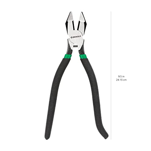 Amazon Brand - Denali 9.5-Inch, Linesman Pliers, Side Cutters With Spring Loaded Action #TOP4