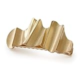 [ジュエルボックス] JewelVOX バレッタ ヘアアクセ レディース ヘアアレンジ マット メタル おしゃれ 人気 大人 (ゴールド)