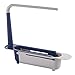 LQKYWNA Estante Telescópico para Fregadero, Estante de Cesta de Drenaje de Almacenamiento Extensible Estante De Almacenamiento De Trapo De Esponja Organizador de Fregadero de Cocina(Azul)