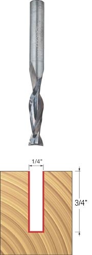 Freud 75-103: 1/4" (dia.) Up Spiral Bit with 1/4" shank, 2" overall length, Multicolor - Image 2