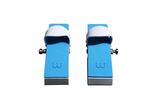 Waterflex – Kit de 2 Pedales para Bicicleta de Piscina/Compatible con aquabikes Waterflex – WX-ASSP-BL02 – Resistencia hidráulica, Aluminio, Revestimiento de Espuma, Confort y Cardio – Azul