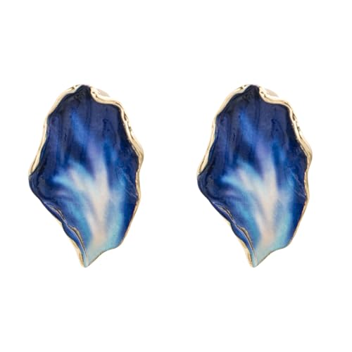 Colorful Statement Earrings for Women Trendy Big Chunky Flower Leaf Earrings Boho Summer Vacation Jewelry Gift