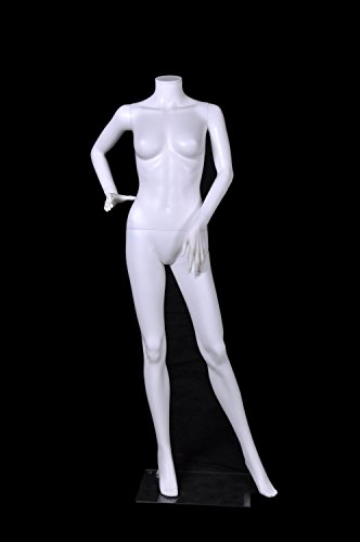 Om® Female Full Body Durable Plastic Abstract Egg Head/Headless Mannequin With Movable Head White (Ef14) Made By Om® #TOP1