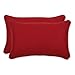 Pillow Perfect Decorative Red Solid Toss Pillows, Rectangle, 2-Pack