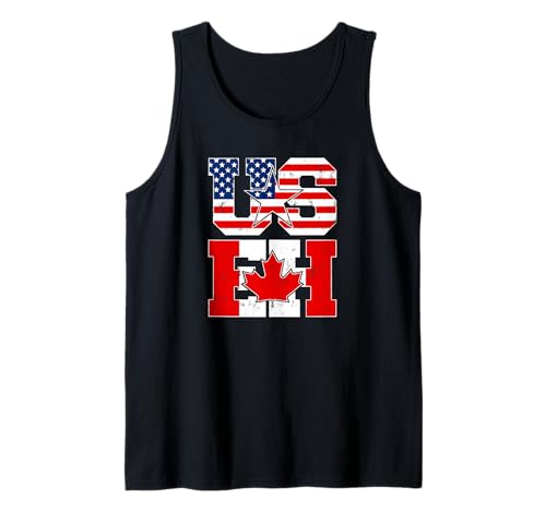 US EH Leaf USEH Canadian American Canada USA Flag Home Pride Canotta