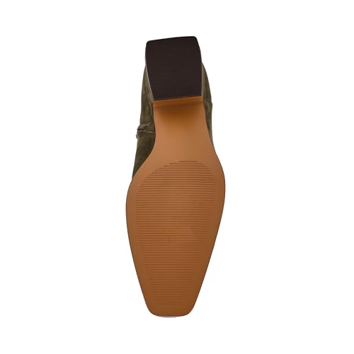 Steve Madden Women's Dusty Ankle Boot, Olive Suede, 6.5
