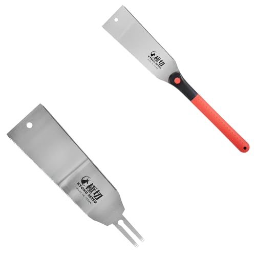 Image of GreatNeck Kyoku Setsu Japanese Dovetail Pull Saw, Dovetail Saw, Woodworking Flush Trim Blades For Woodworking, Extra Blade