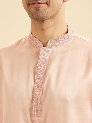 Kurta pyjama d'exception Manyavar ensemble en soie droite - 2