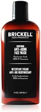 Brickell Men's Redefining Anti-Aging Face Wash For Men, Natural and Organic, Foaming Gel Face Wash (Scented, 118 ml)